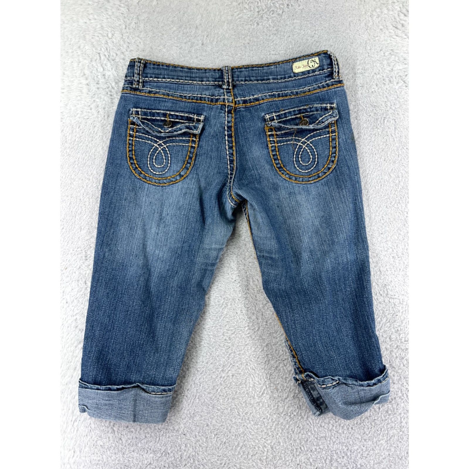 Vintage Maurices Kaba Jeans Denim Blue 9 Womens Low Rise 5-Pocket Cotton Blend Stretch Vintage: No Size 30" / US 8 / IT 44 - 2 Thumbnail