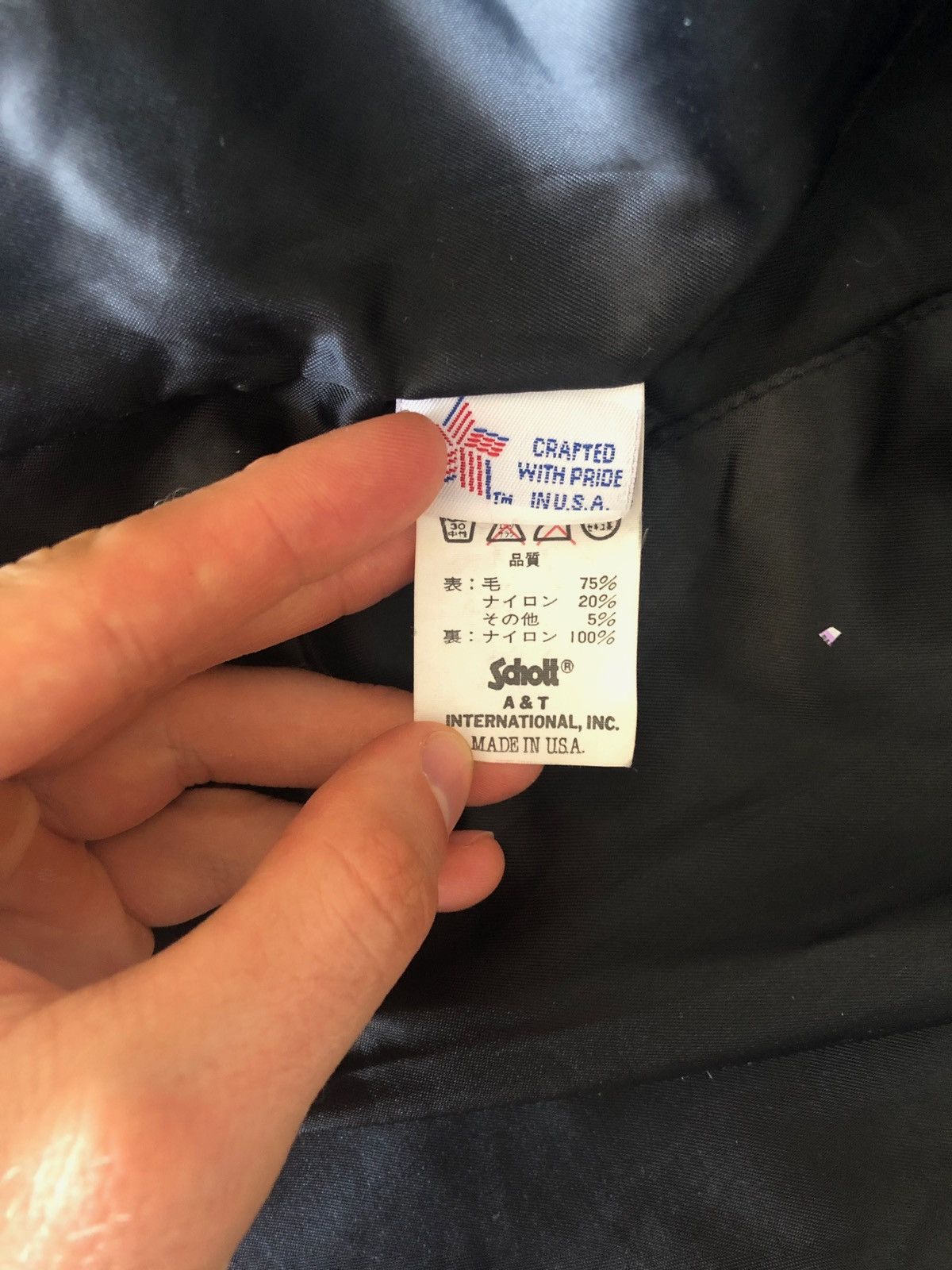 Schott Gray Wool Zipped Jacket Size US M / EU 48-50 / 2 - 6 Thumbnail