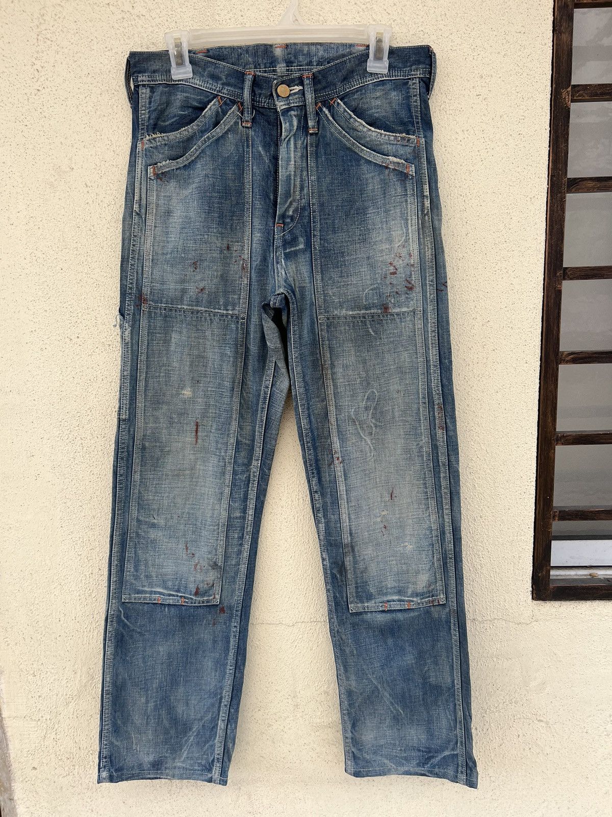 Full Count & Co. Vintage Full Count Japan Painter Denim Double Knee Work Pant Size US 30 / EU 46 - 6 Thumbnail