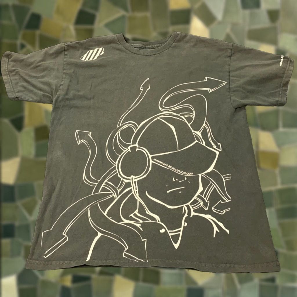Vintage Snowboard Revolution T-Shirt Mens M Gray Crew Neck Short Sleeve Grunge Retro Movie 90s Mens Size US M / EU 48-50 / 2 - 1 Thumbnail