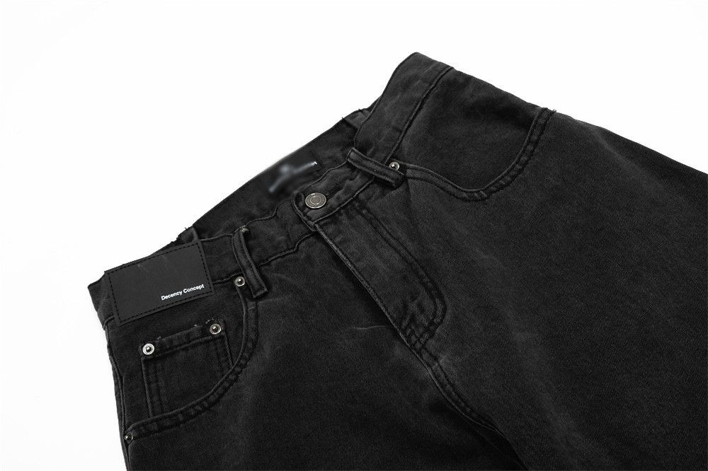 Japanese Brand × Jean Men's all-match distressed washed punk loose scimitar jeans Size US 32 / EU 48 - 4 Thumbnail