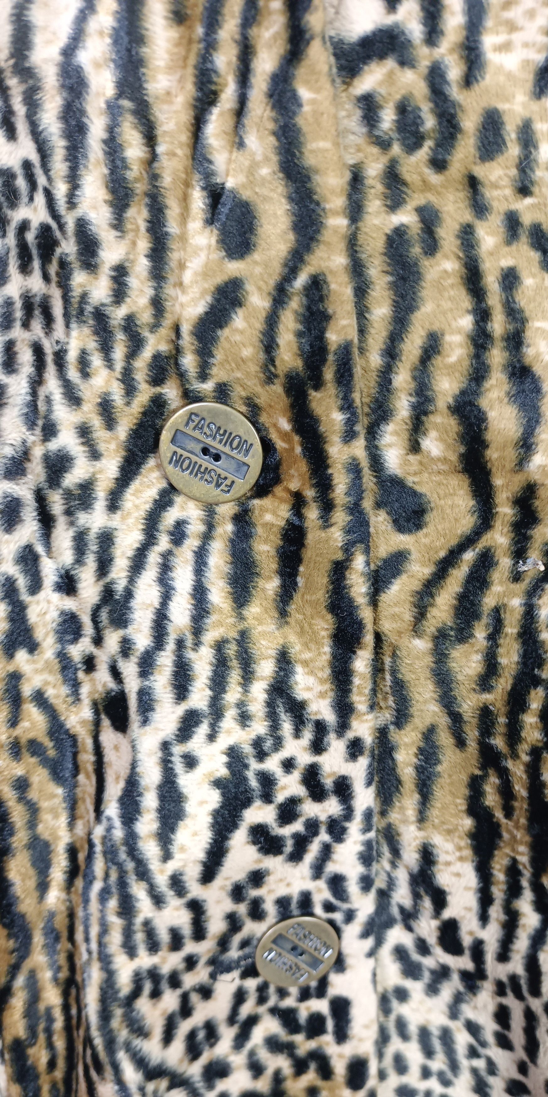 Japanese Brand Unisex🔥Leopard Faux fur Coat "Fashion" Size US L / EU 52-54 / 3 - 8 Thumbnail