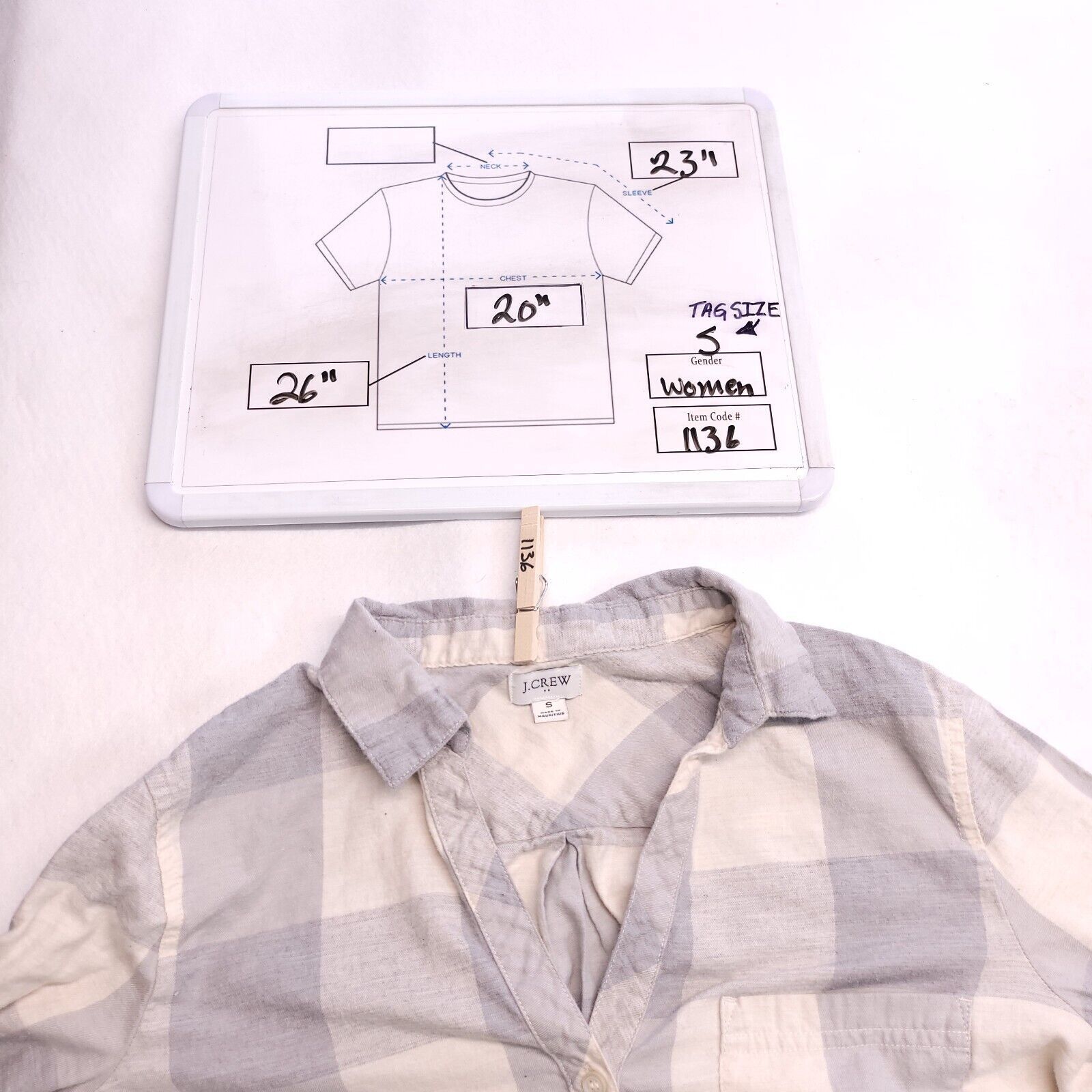 J.Crew JCrew Casual Pullover Collared Shirt Women Size S Blue White Size S / US 4 / IT 40 - 9 Thumbnail
