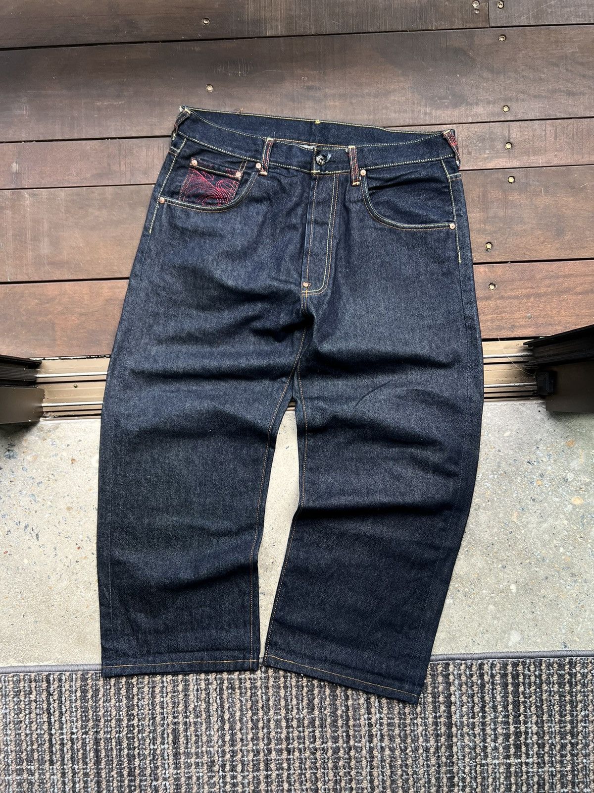 RMC Jeans RMC VINTAGE EMBROIDED RARE JAPANESE JEANS DENIM EVISU STYLE Size US 36 / EU 52 - 2 Thumbnail