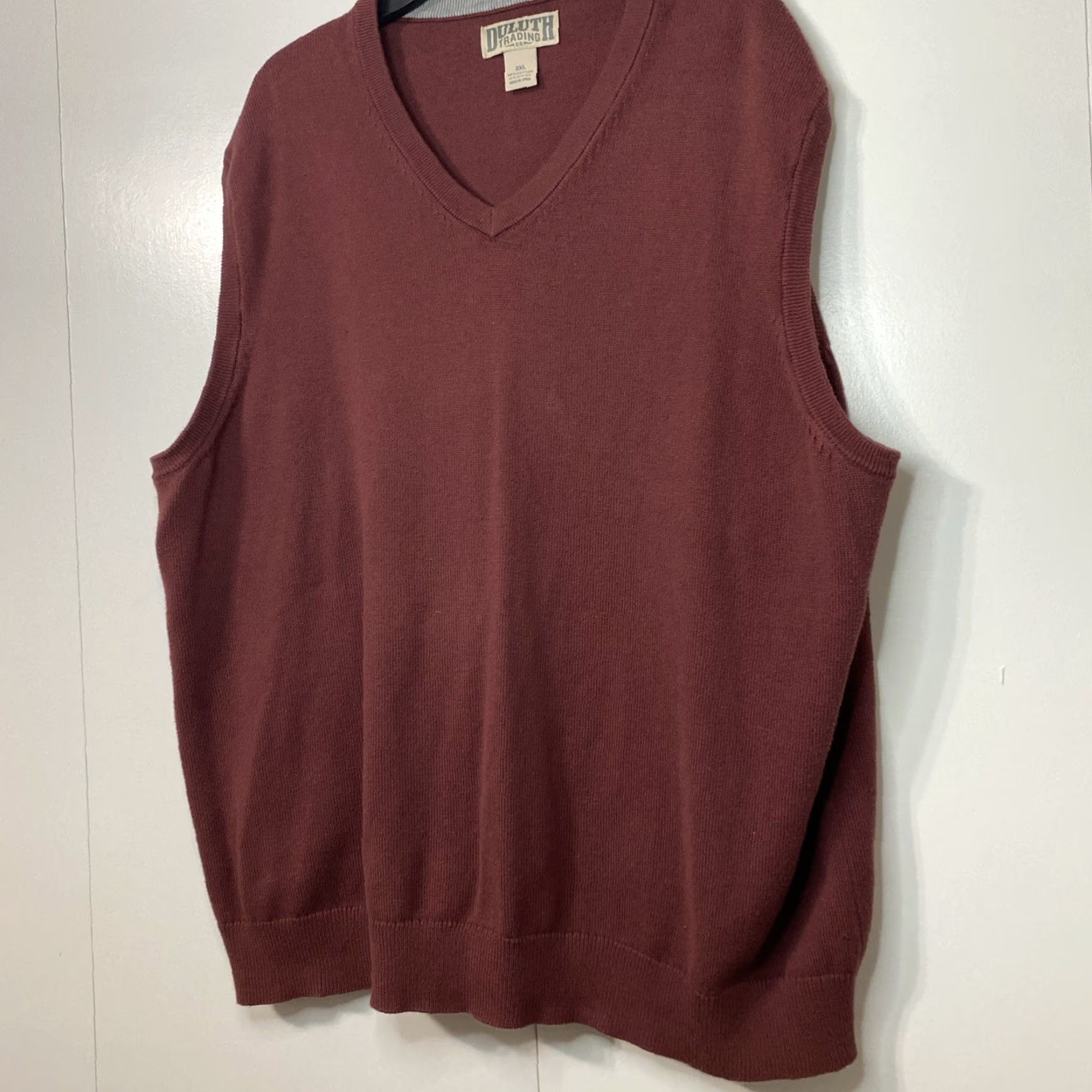 CO Duluth Trading Co Vest Mens 2XL Burgundy Red Nylon Cotton Blend Golf Preowned Vest Size US XXL / EU 58 / 5 - 6 Thumbnail