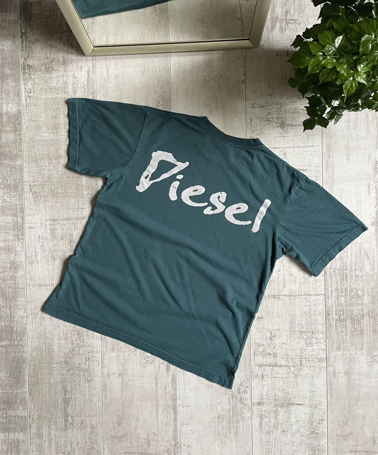 Diesel × Vintage Y2K Vintage Diesel Printed Logo Faded T-Shirt Avant Garde Size US M / EU 48-50 / 2 - 2 Thumbnail