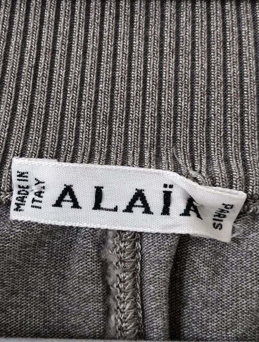 Alaia Alaïa Sculpted Grey Long-Sleeve Bodysuit- Top Size L / US 10 / IT 46 - 8 Thumbnail