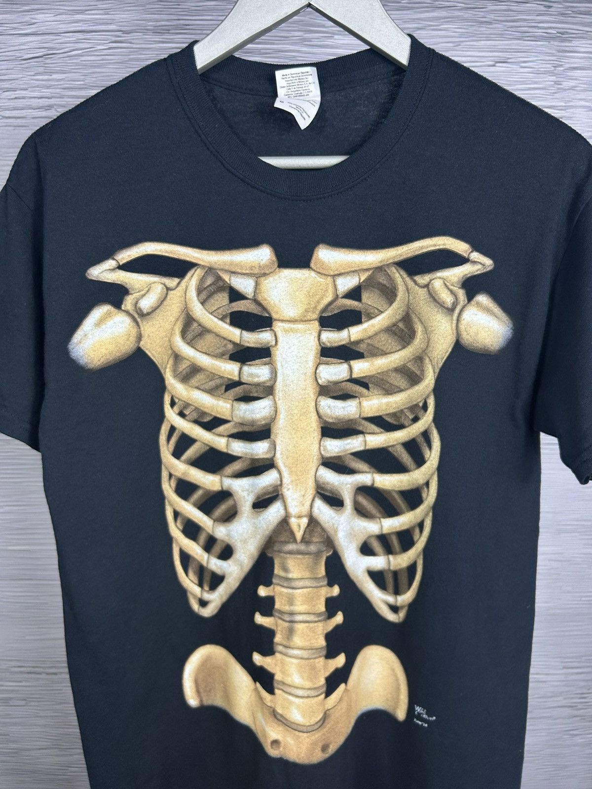 Vintage SKELETON-Bones Ribs X-Ray Anatomy Biology Science T-Shirt M Size US M / EU 48-50 / 2 - 3 Thumbnail