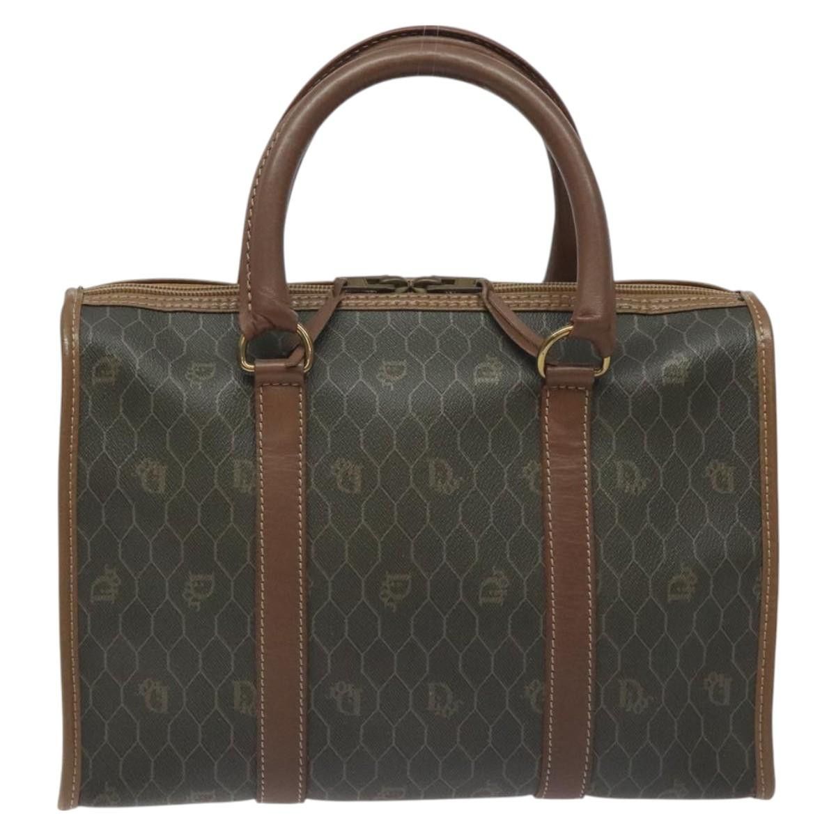 Dior DIOR Honeycomb Canvas Hand Bag Pvc Black Gold Size ONE SIZE - 3 Thumbnail