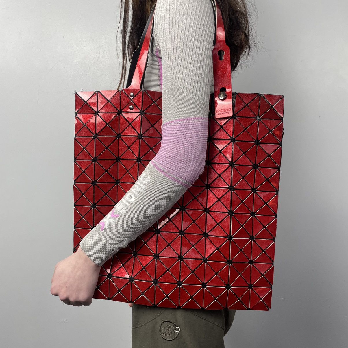 Issey Miyake Limited edition BAO BAO ISSEY MIYAKE Red Tote Bag Japan Size ONE SIZE - 4 Thumbnail