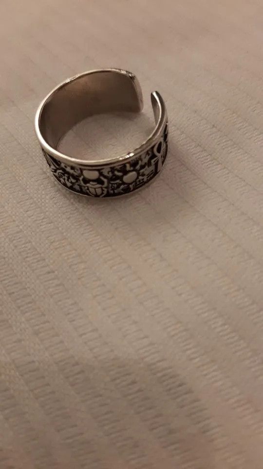 Jewelry × Vintage Resizable Egyptian Gods Horus Anubis Pharaoh Ring Size ONE SIZE - 2 Thumbnail