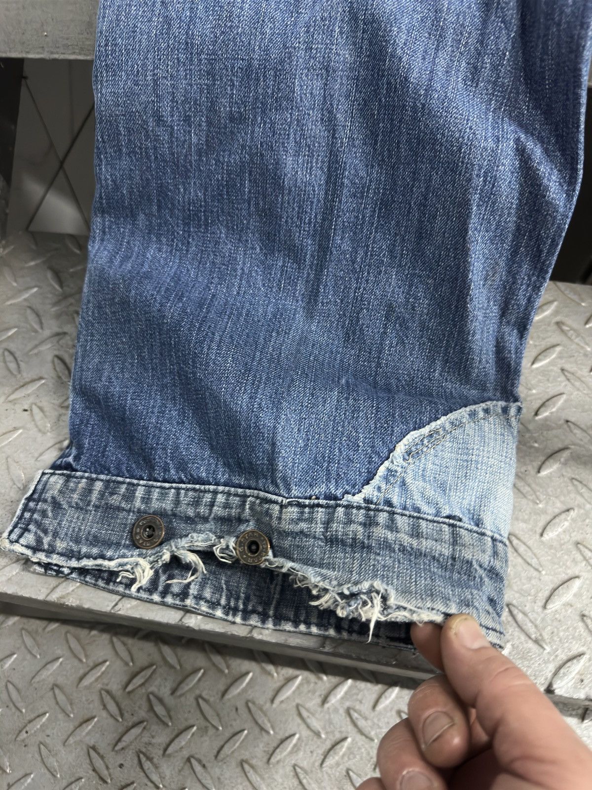 G-Star × Japanese Brand Vintage G Star Raw Baggy Double Knee Jeans Denim Pants y2k Size US 34 / EU 50 - 9 Thumbnail