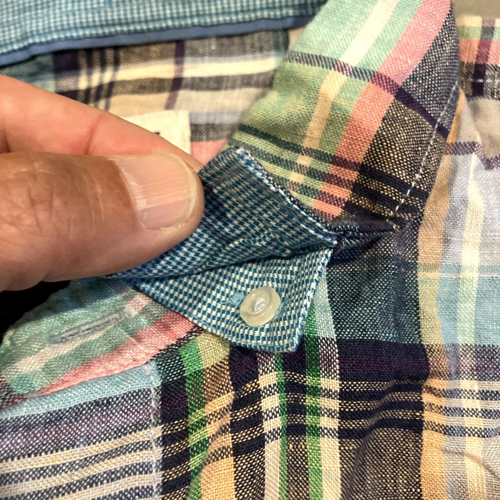 Tommy Bahama Tommy Bahama - 100% Linen - Pastel Plaid - Long Sleeve Button Down Shirt - Large - Multicolor - Button-Up - Men - Casual Beach/Pool/Sun Size US L / EU 52-54 / 3 - 6 Thumbnail