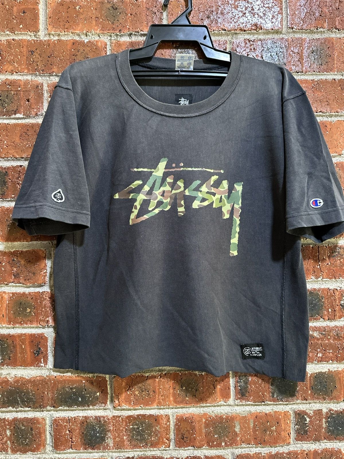 Champion Thrashed Vintage Stussy X Champion Faded Tee Size US L / EU 52-54 / 3 - 1 Thumbnail