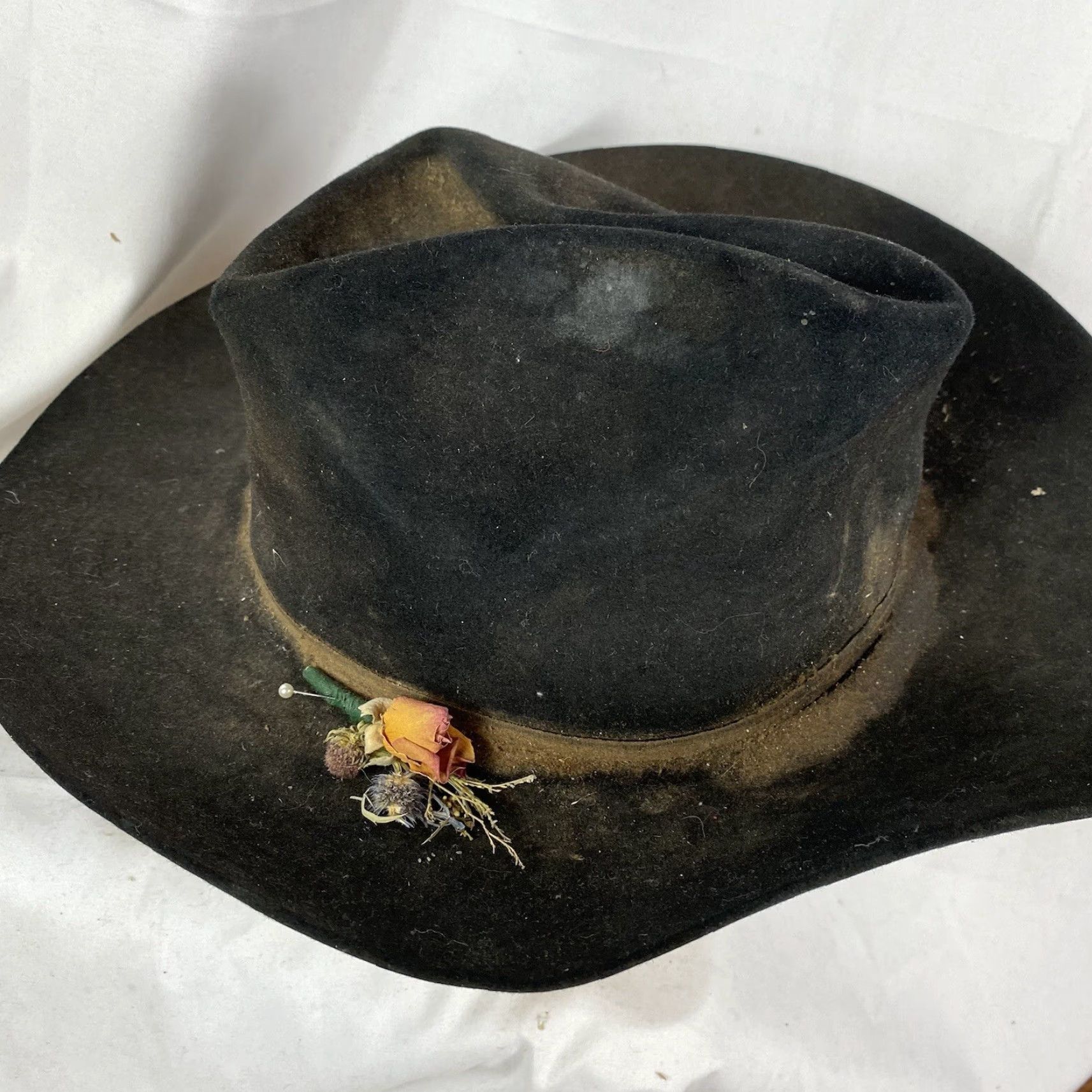 Vintage VINTAGE Resistol Cowboy Hat Rodeo Size 1/4 Well Used HaT Cowboy Mens? Size ONE SIZE - 2 Thumbnail