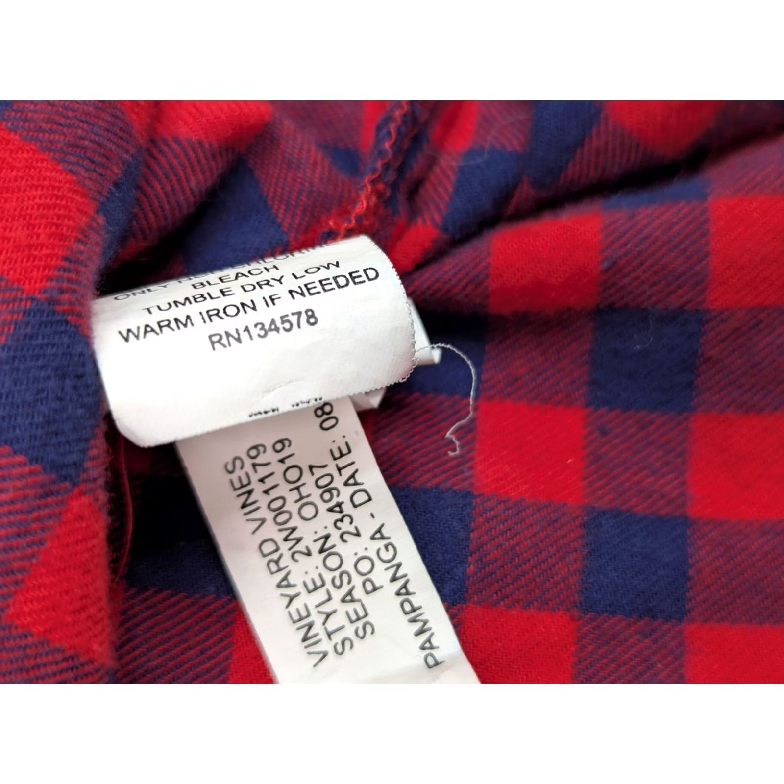 Vineyard Vines Vineyard Vines Button-Up Flannel Shirt Women 10 Red Blue Check Plaid Lightweight Cotton Shirt Size L / US 10 / IT 46 - 5 Thumbnail