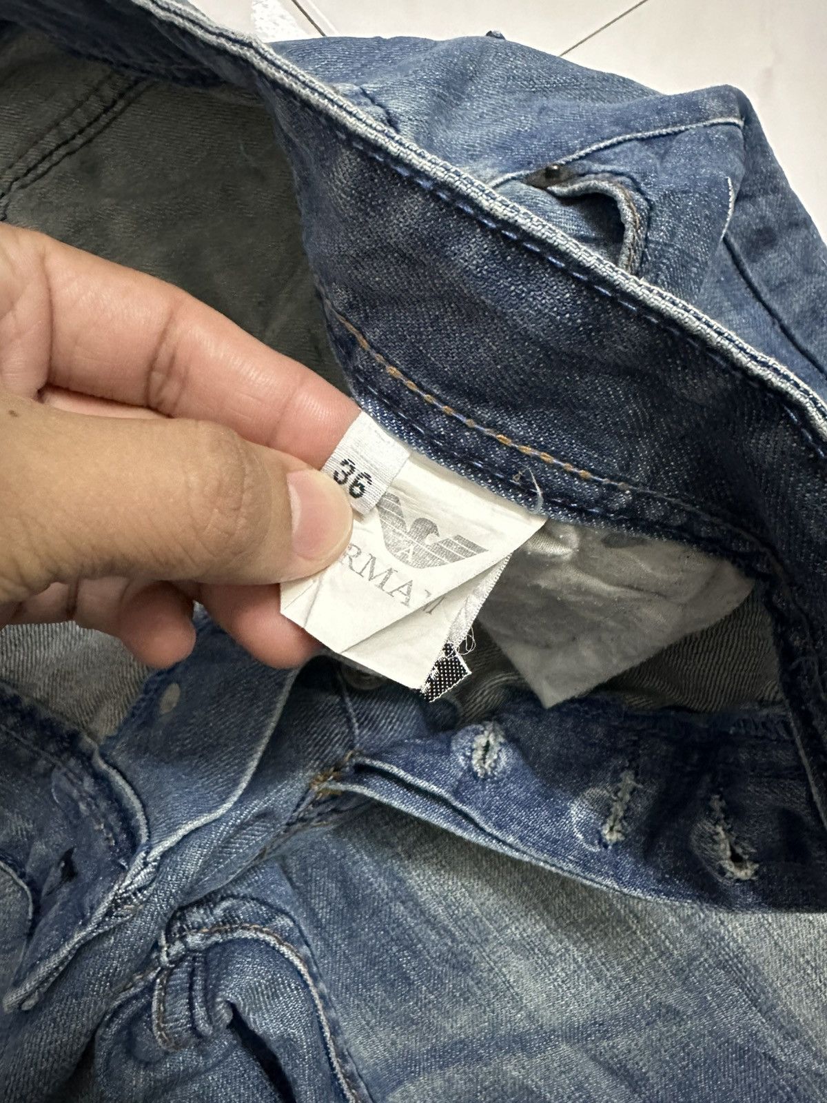 Rick Owens 2000 Emporio Armani Baggy Embroidered Y2K Goa Lgb Jnco Jeans Size US 38 / EU 54 - 10 Thumbnail