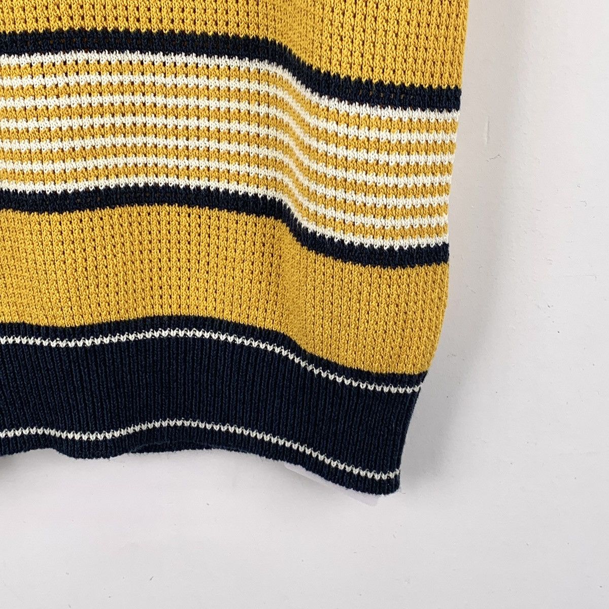 Valentino Valentino Stripe Linen Short Sleeve Knit Polo Shirt K26WX Size XS / US 0-2 / IT 36-38 - 4 Thumbnail