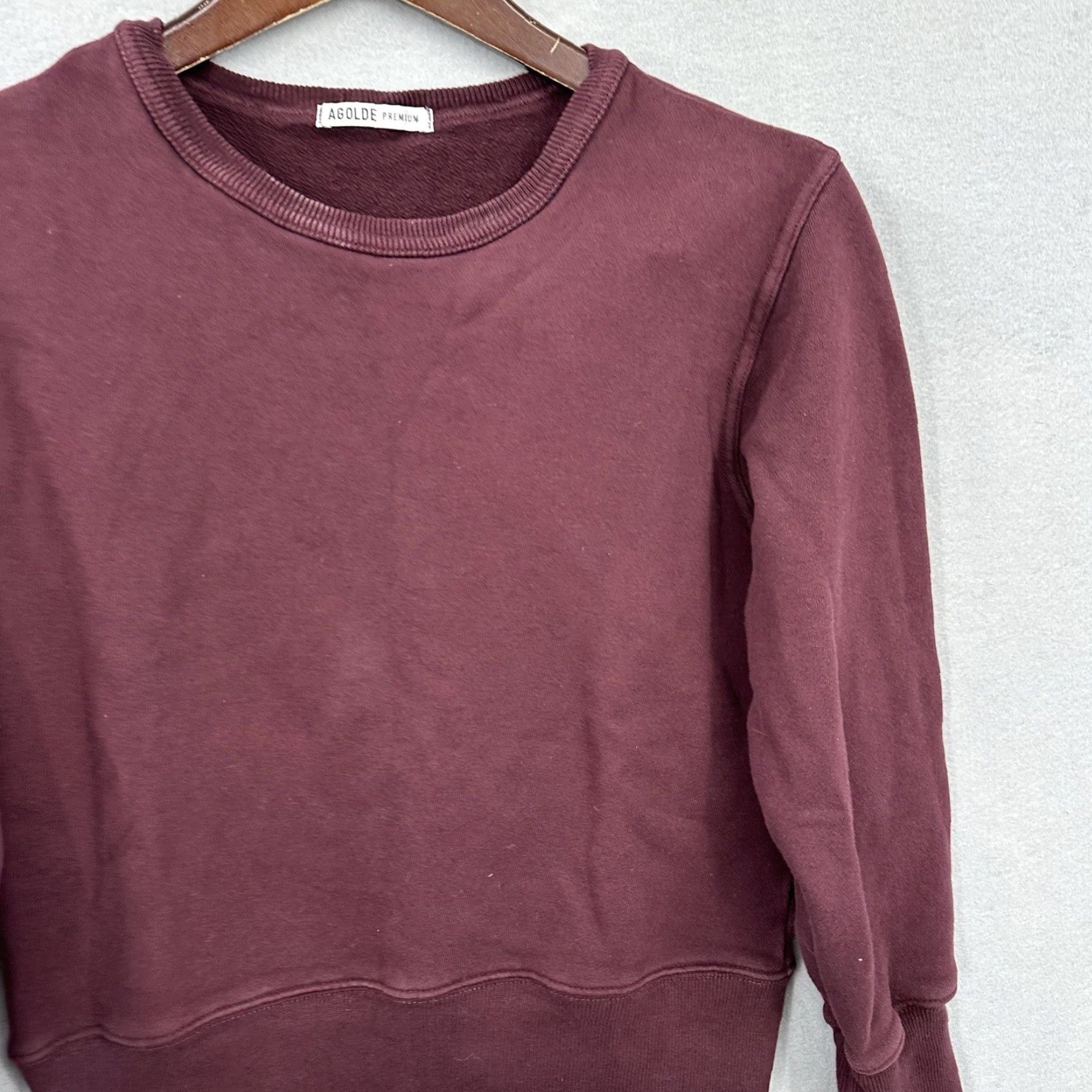 Agolde Agolde Sweatshirt Womens Small Long Sleeve Terry Fleece Pullover Purple City Modern 90s Mens Womens Size S / US 4 / IT 40 - 6 Thumbnail