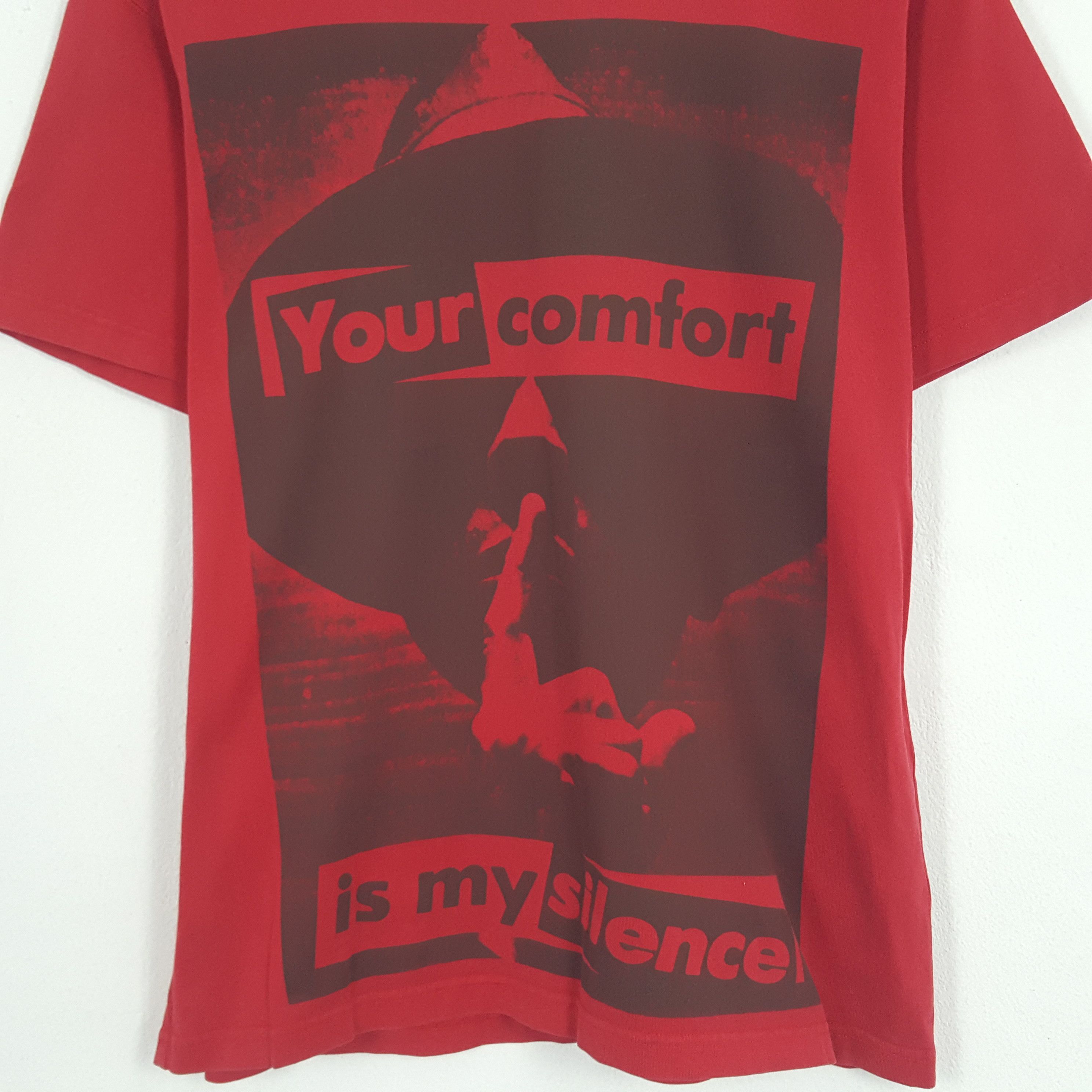Barbara Kruger × Japanese Brand × Vintage Vintage Barbara Kruger Your Comfort Is My Silence Tshirt Size US L / EU 52-54 / 3 - 2 Thumbnail