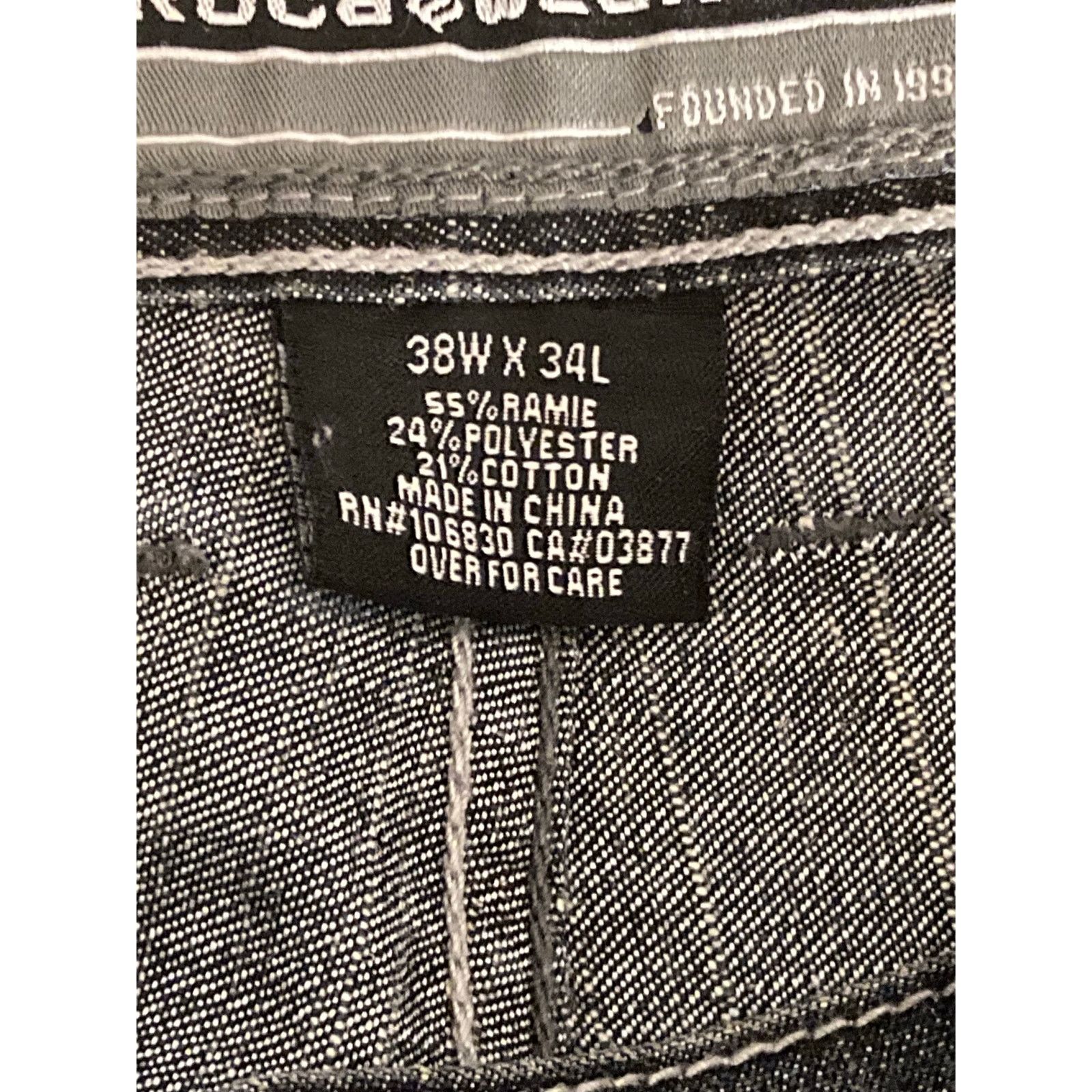 Rocawear Rocawear 38x34L Dark Wash Baggy Jeans Mens Y2K Denim Pants Size US 38 / EU 54 - 4 Thumbnail