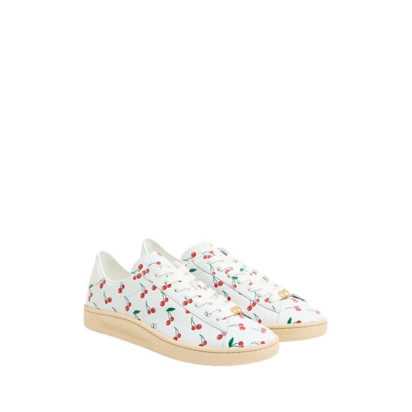 VALENTINO GARAVANI Royco White Leather Sneakers New & Authen