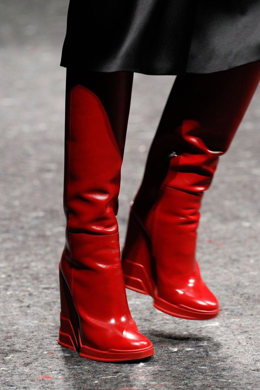 Prada PRADA Red Wedge Boots - Fall/Winter 2014 (EU 36) Size US 5 / IT 35 - 10 Thumbnail