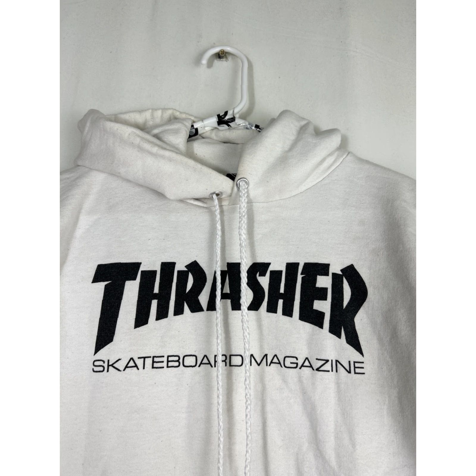Thrasher Thrasher Hoodie Mens Small White Flaw Small Hole Pullover Hoodie Skateboarding Mag Tee? Size US S / EU 44-46 / 1 - 3 Thumbnail