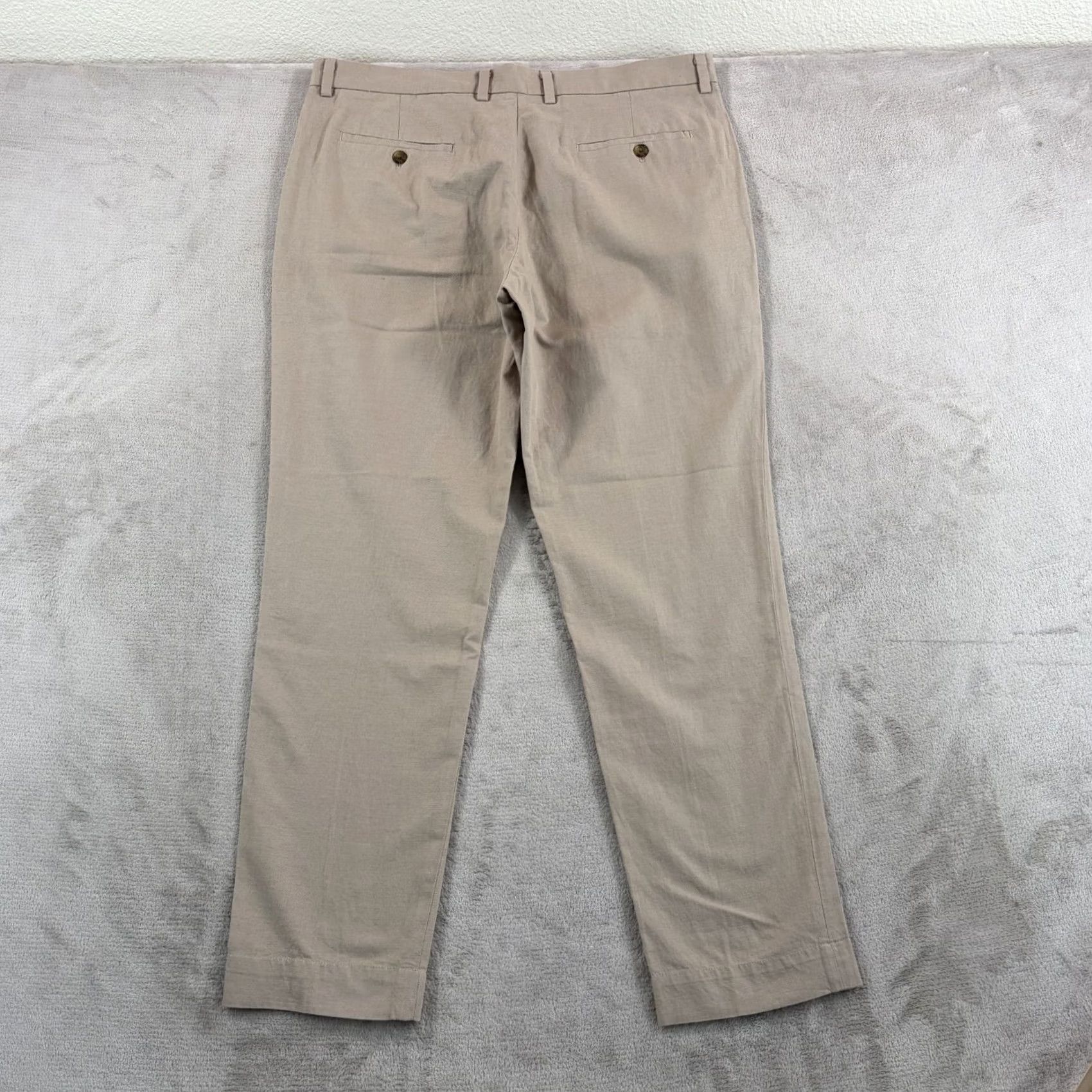 Brooks Brothers Brooks Brothers Beige Linen Blend Mens 36x32 NWOT Chino Pants Size US 36 / EU 52 - 4 Thumbnail