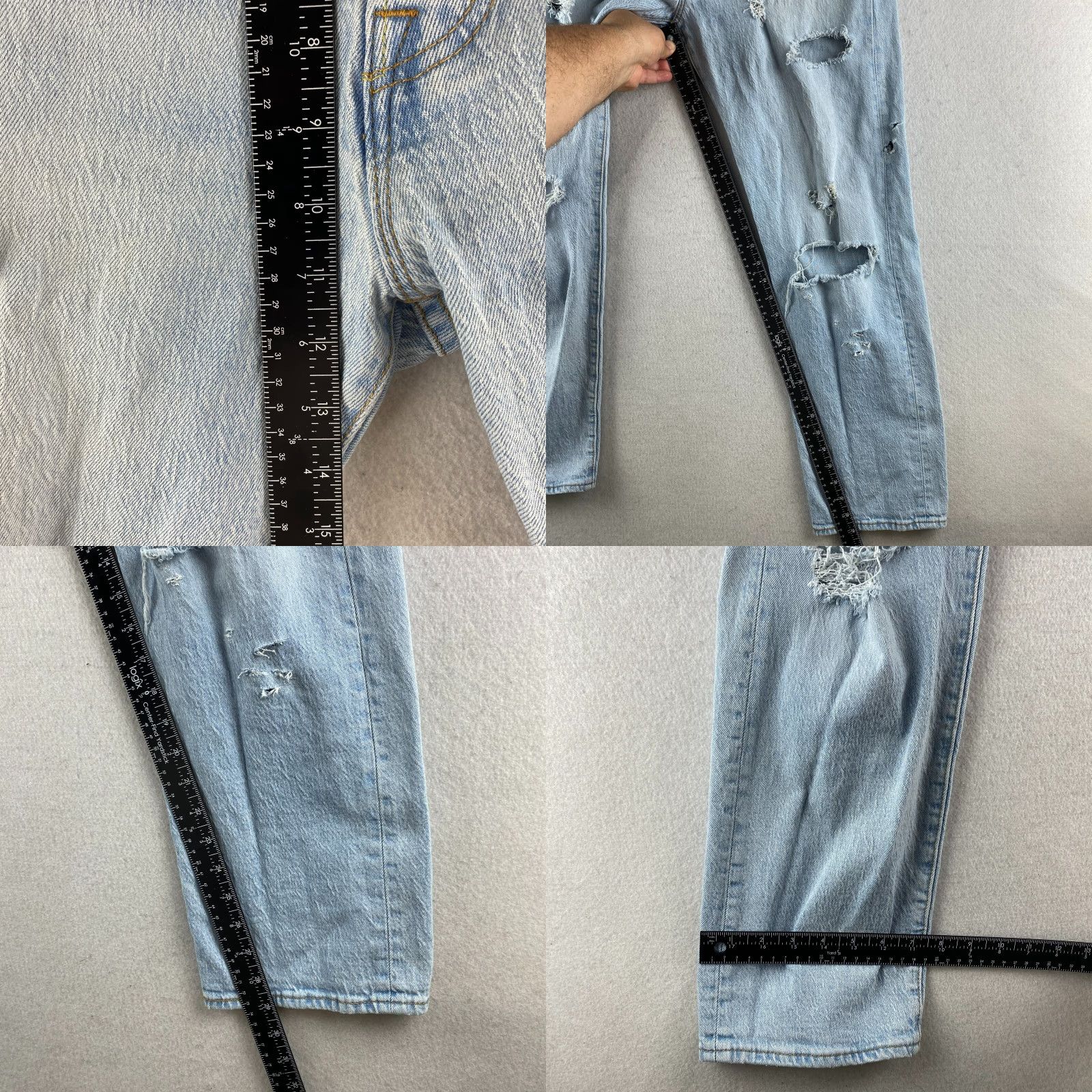 Levi's VINTAGE Levi's 501 Jeans Mens 33 Blue Distressed Button-Fly Straight 5-Pocket Style Modern Size US 33 - 9 Thumbnail