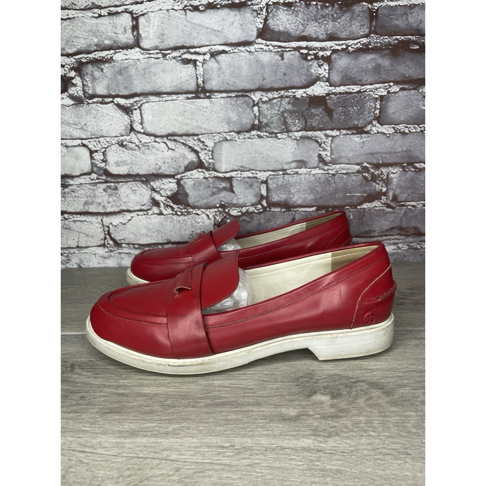 Tory Burch Tory Burch Red Leather Pocket Tee Casual Golf Shoes Women’s Size US 11 / IT 41 - 1 Thumbnail