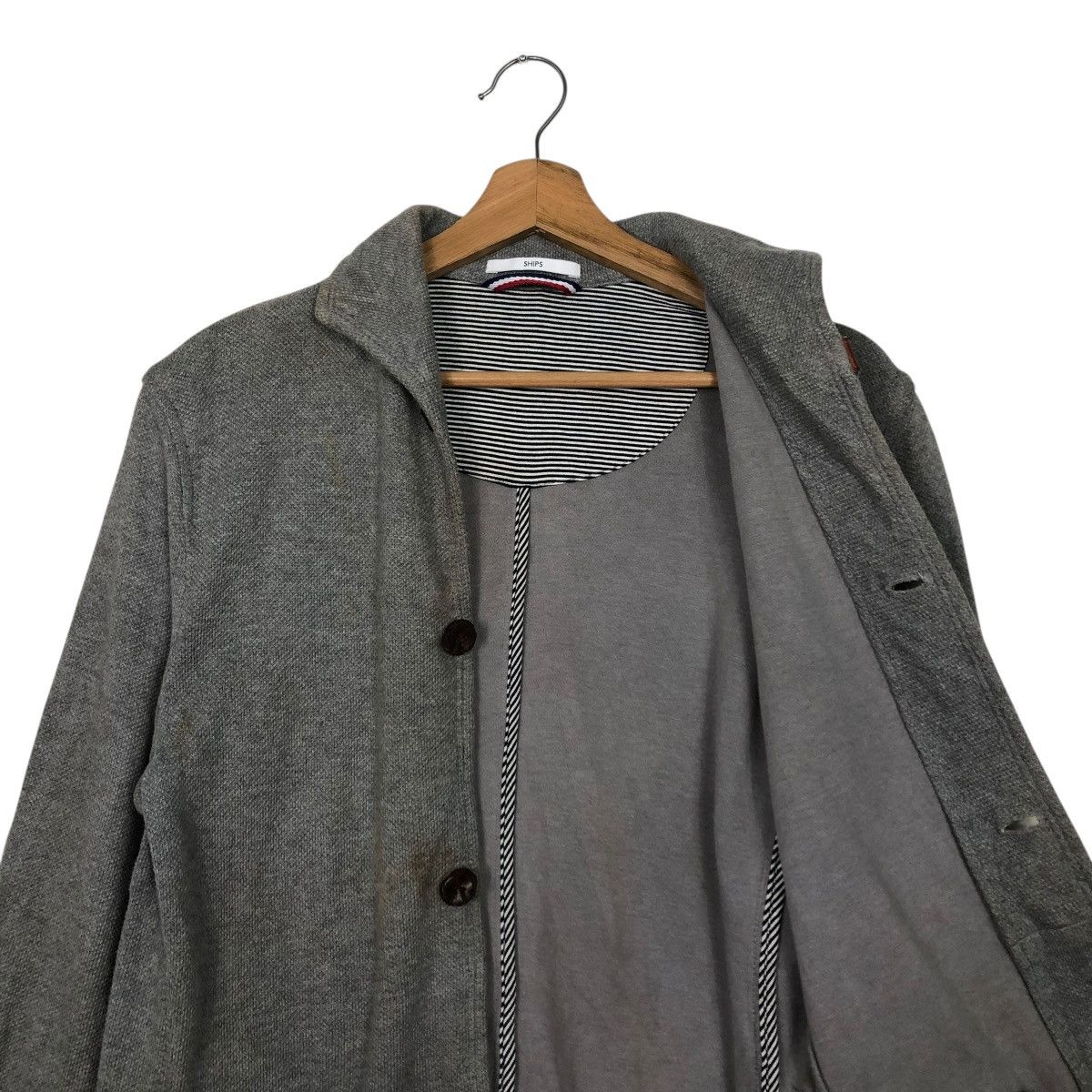 SHIPS 🔥VINTAGE CARDIGAN LIGHT JACKET SHIPS JAPAN ISSEY MIYAKE Size US L / EU 52-54 / 3 - 14 Thumbnail