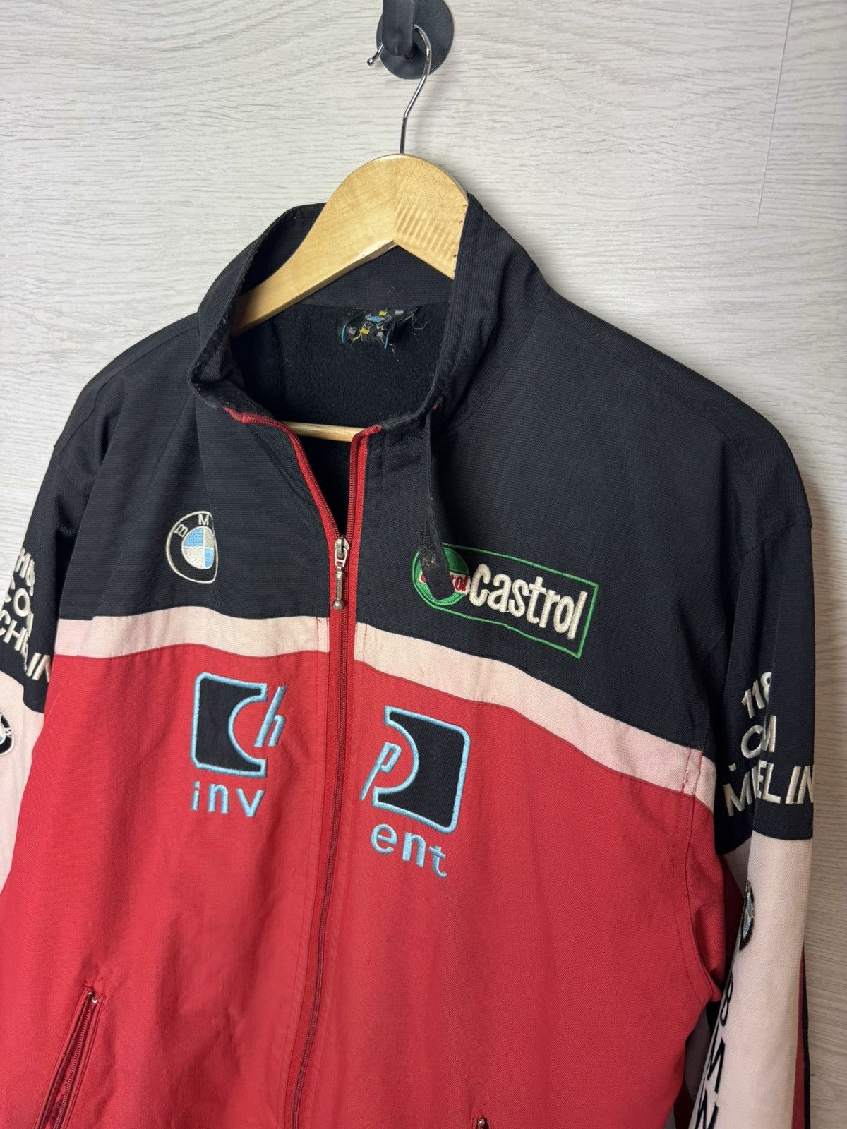BMW BMW Williams Racing F1 Formula Uno Jacket Red Vintage Size US L / EU 52-54 / 3 - 15 Thumbnail