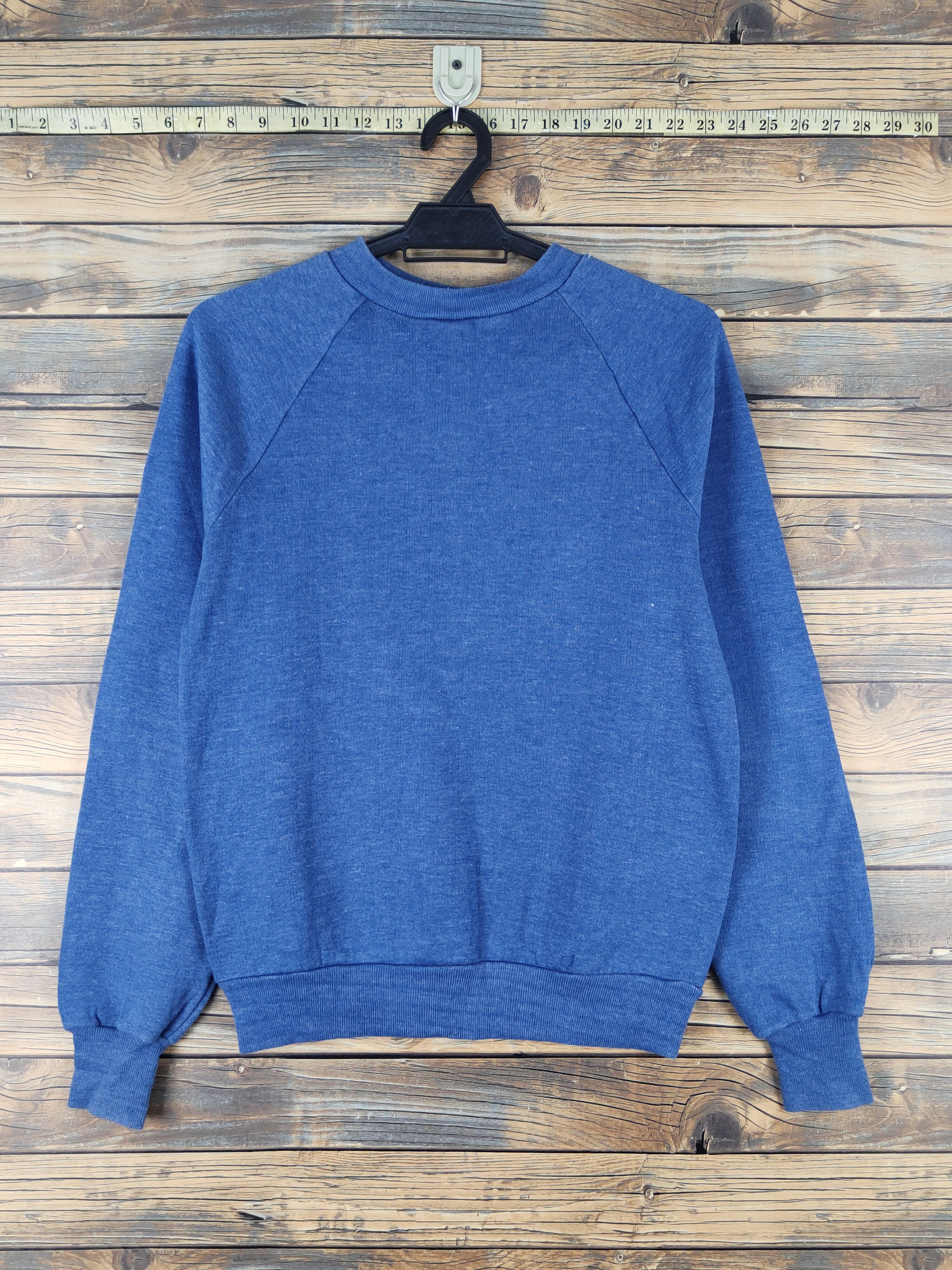 Vintage 90' Healthknit vintage plain Blue Sweatshirts #W1369 Size US S / EU 44-46 / 1 - 7 Thumbnail