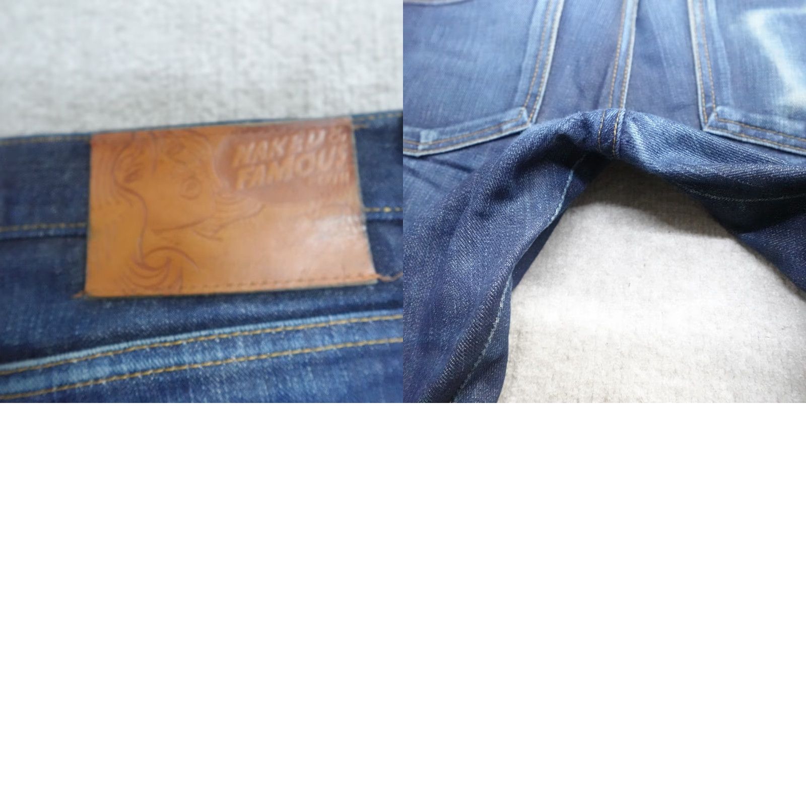Vintage Naked & Famous Denim Jeans 30 x 36 Blue Left Hand Twill Selvedge Skinny Guy Size US 30 / EU 46 - 10 Thumbnail