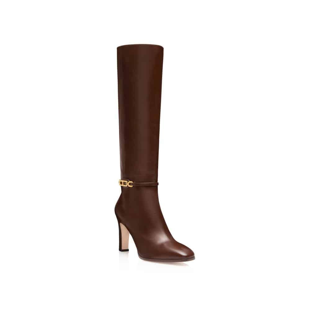 Tom Ford o1loc1c1025 W3466 Knee High Leather Boots in Brown Size US 7 / IT 37 - 2 Thumbnail
