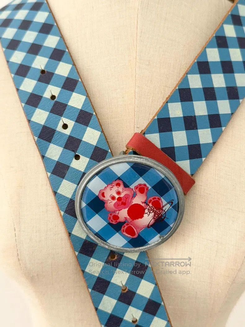 Vivienne Westwood Vivienne Westwood Red Blue Plaid Leather Belt . Size ONE SIZE - 2 Thumbnail