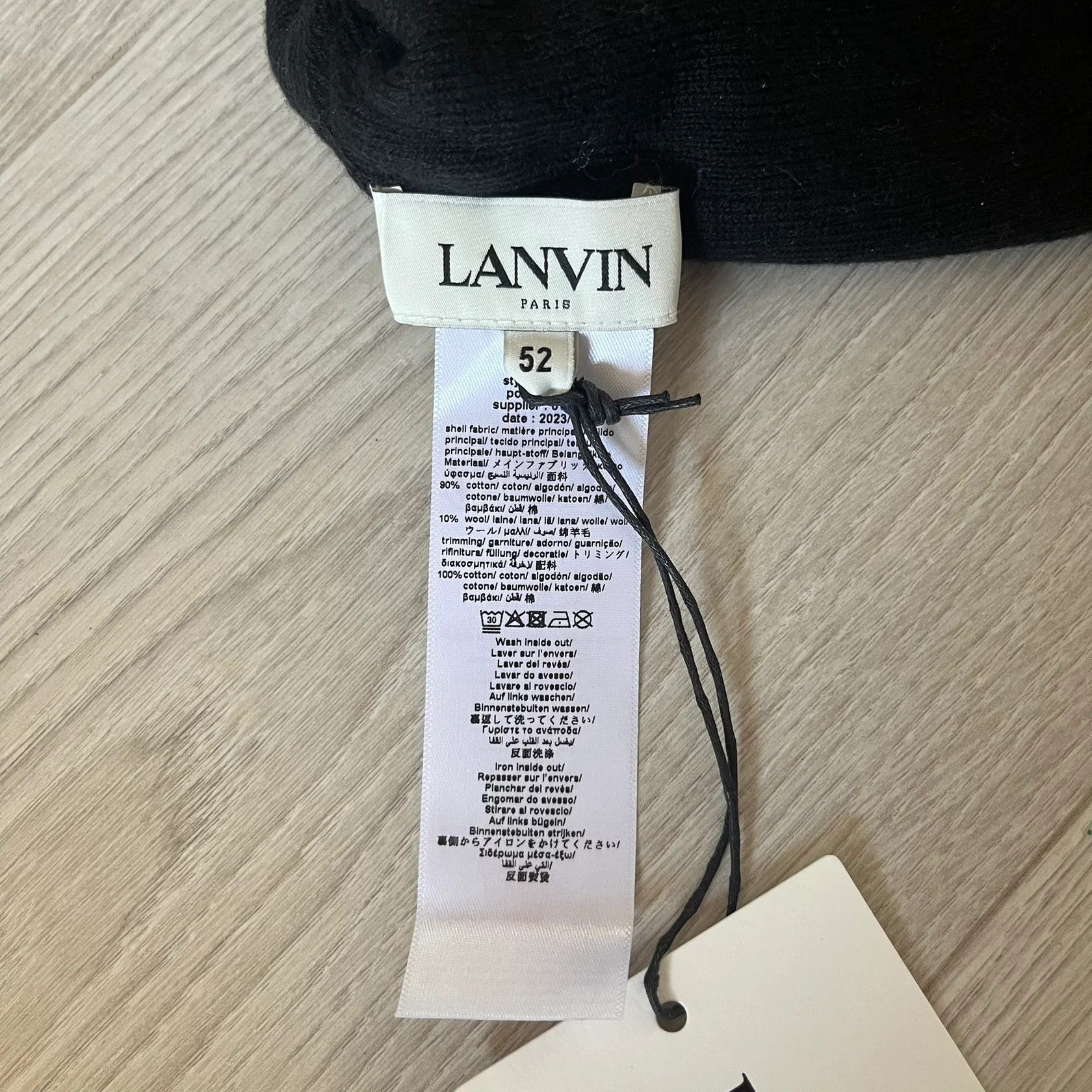 Lanvin Lanvin Black Beanie Size 52 Size ONE SIZE - 5 Thumbnail