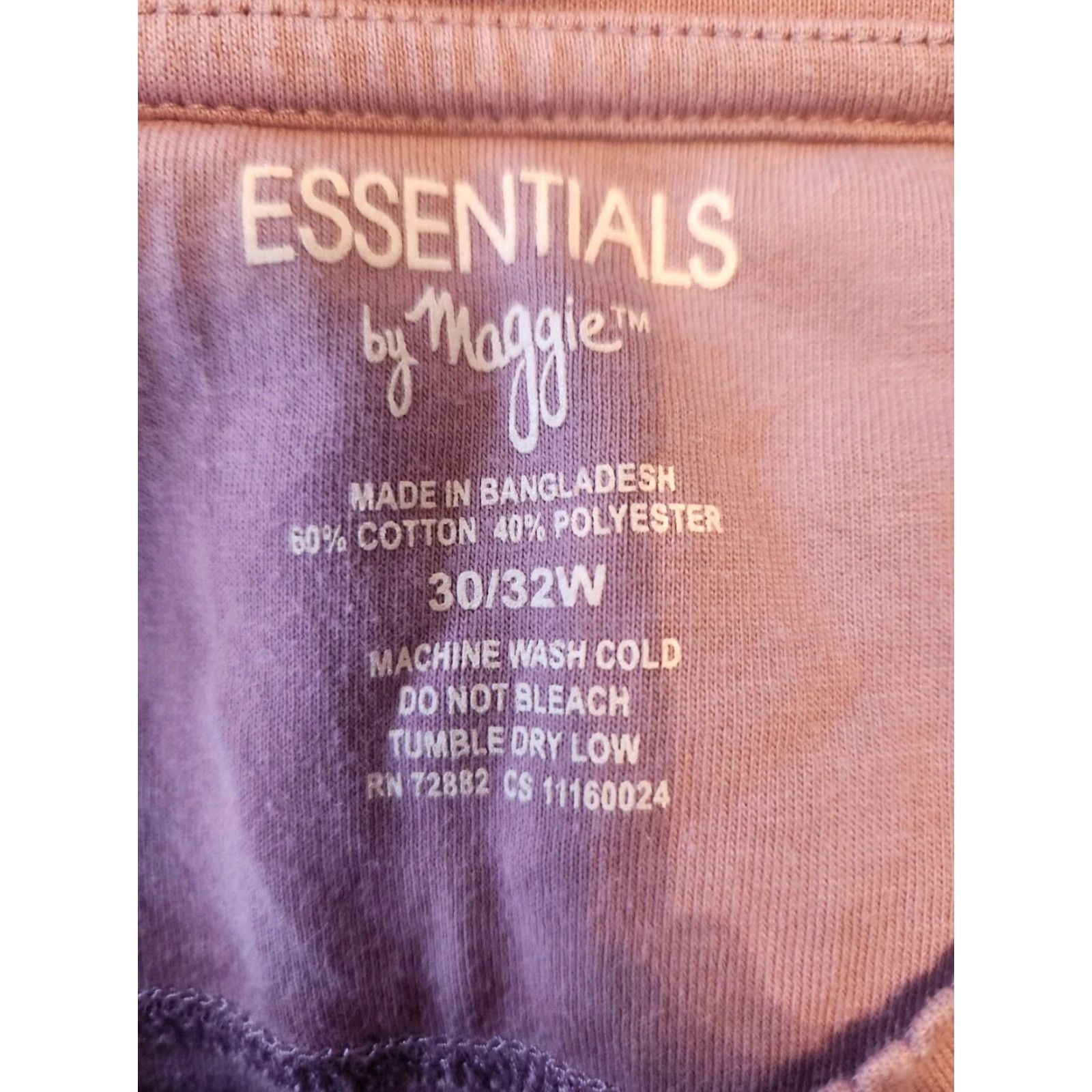 Essentials Essentials by Maggie Purple Floral Henley Waffle Knit Top Shirt 30/32 Plus Size 4XL / US 24-26 - 6 Thumbnail