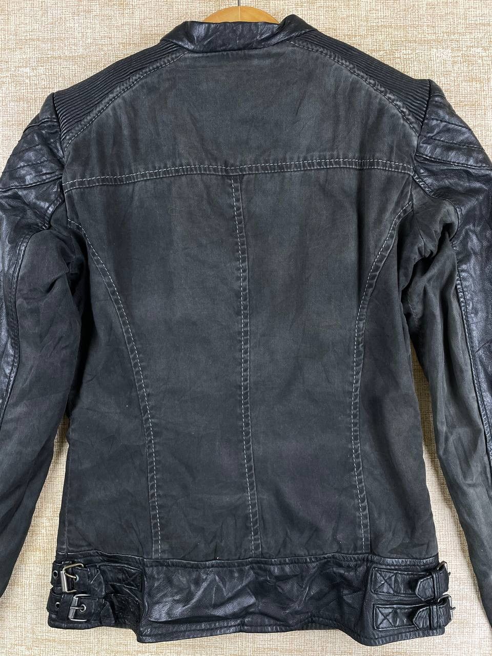 Vintage Vtg Gorgeous & Glamorous Double Collar Half Leather Jacket Size S / US 4 / IT 40 - 7 Thumbnail