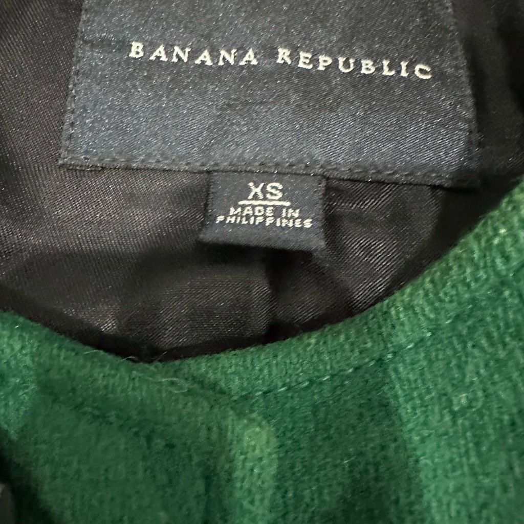 Banana Republic BANANA REPUBLIC Kelly Green Wool Trench Coat Jacket Embellis Size XS / US 0-2 / IT 36-38 - 5 Thumbnail