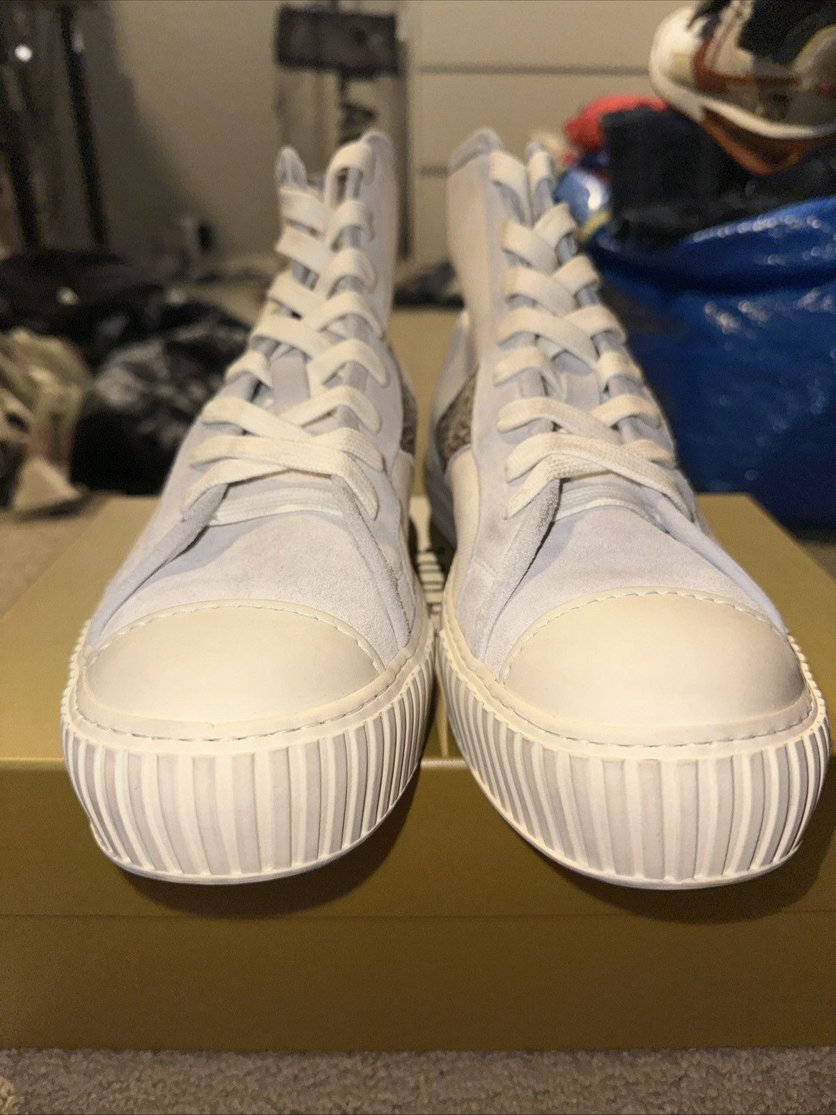 Rhude RHUDE Bel Airs White Snake Men's High Top Sneakers Size 12 Size US 12 / EU 45 - 7 Thumbnail