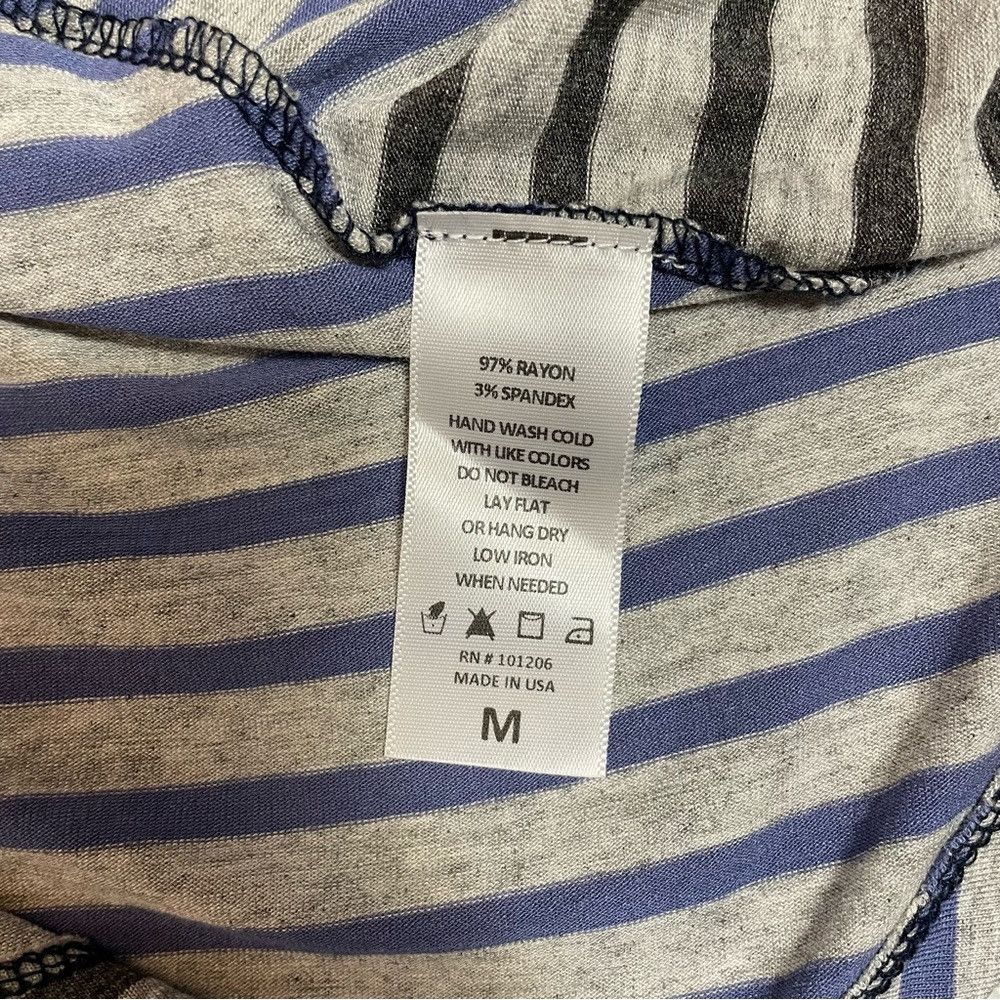 Other Soft Surroundings Cross Back Long Sleeve Striped Rayon Top M Size M / US 6-8 / IT 42-44 - 8 Thumbnail