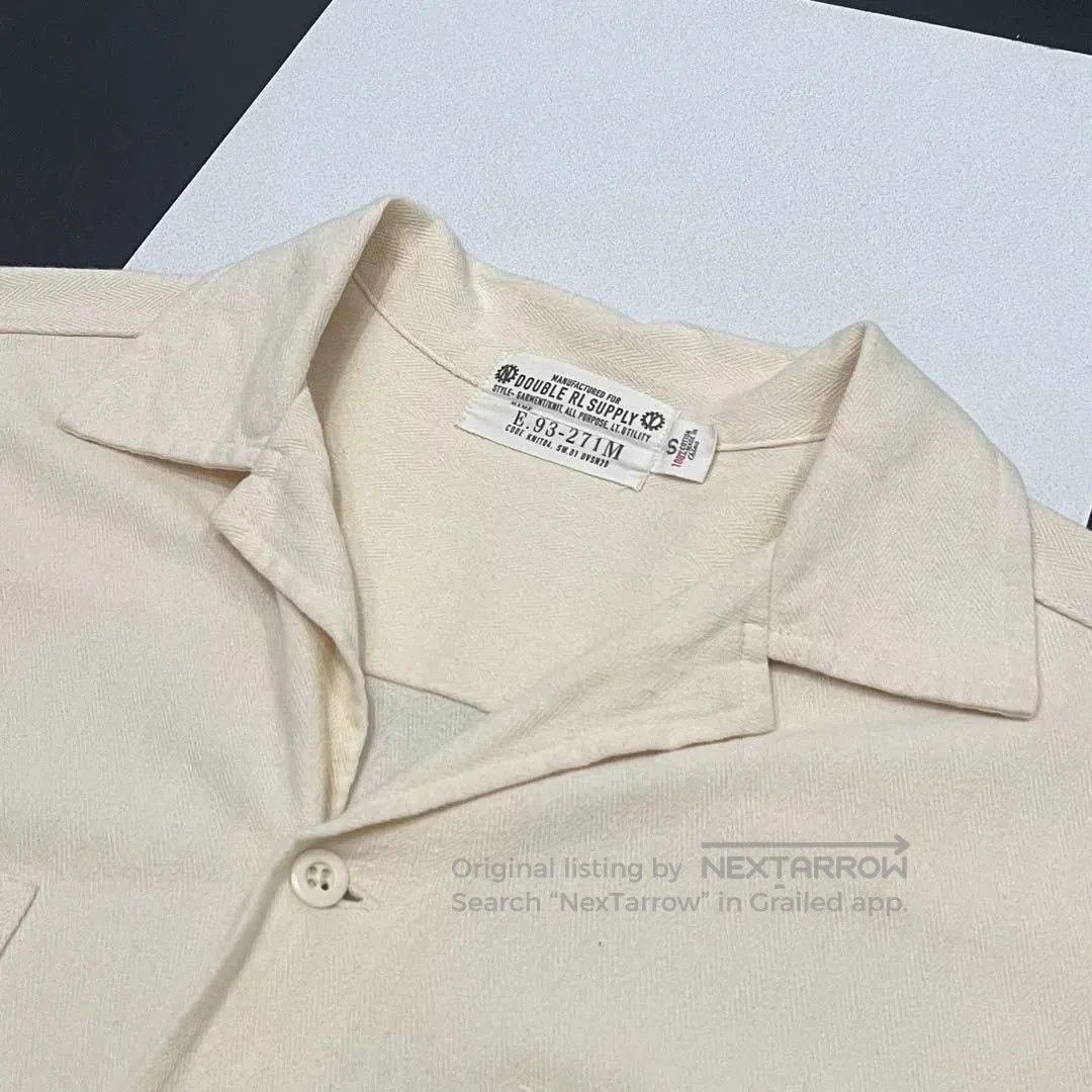 RRL Ralph Lauren RRL Vintage Cuban Collar Herringbone Short Sleeve Shirt S. Size US S / EU 44-46 / 1 - 3 Thumbnail