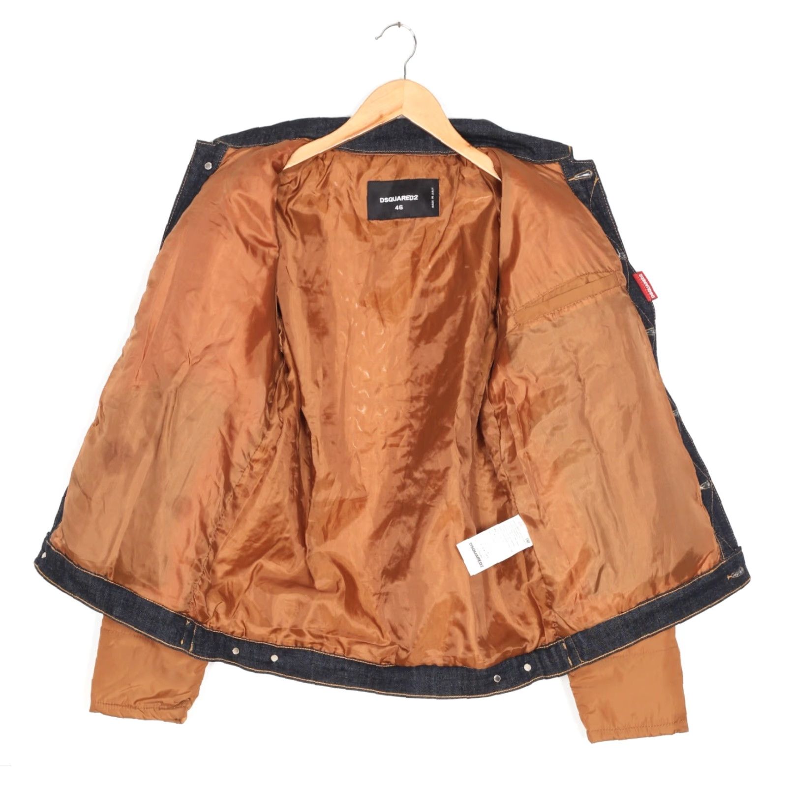 Dsquared2 DSQUARED2 Leather Denim Trim Padded Jacket Men EU 46 Jacket Mens Brown Black Blue 46 Regular Size US S / EU 44-46 / 1 - 5 Thumbnail