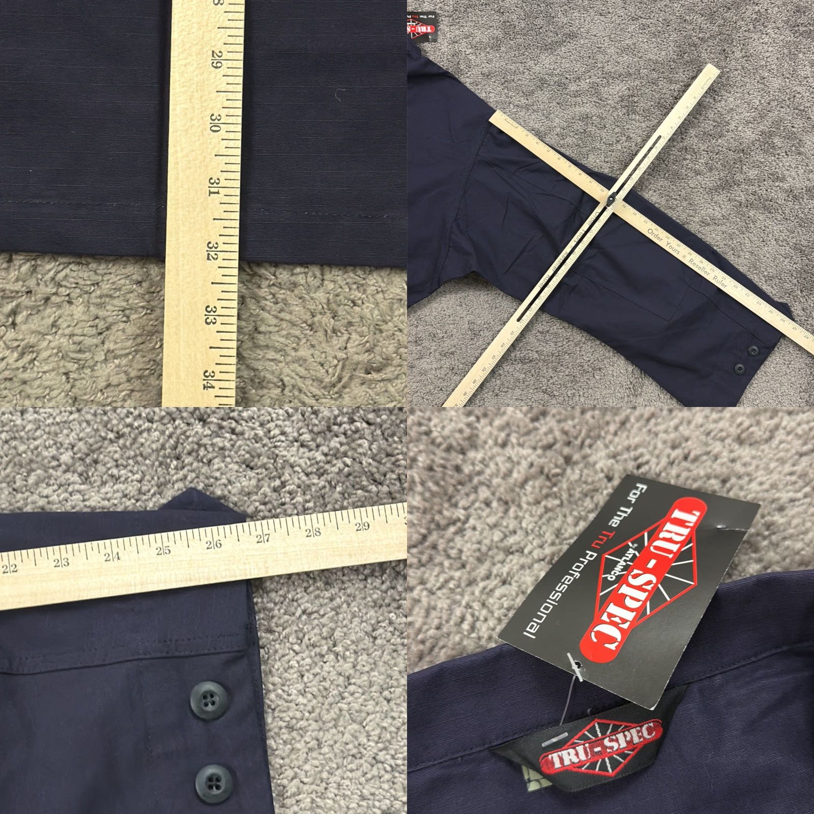 Vintage Tru-Spec Shirt Mens 4XL Blue Canvas Tactical Utility Long Sleeve Pockets Work Button-Up Shirt Mens 4XL Regular Blue Workwear Pockets Size US XXL / EU 58 / 5 - 8 Thumbnail