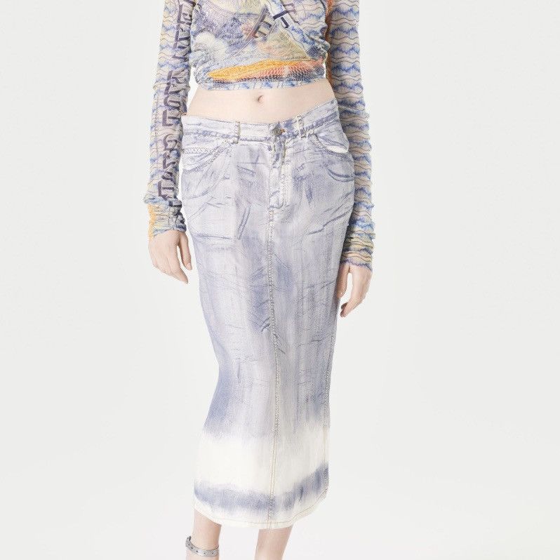 Jean Paul Gaultier Denim effect silk set up Size S / US 4 / IT 40 - 7 Thumbnail