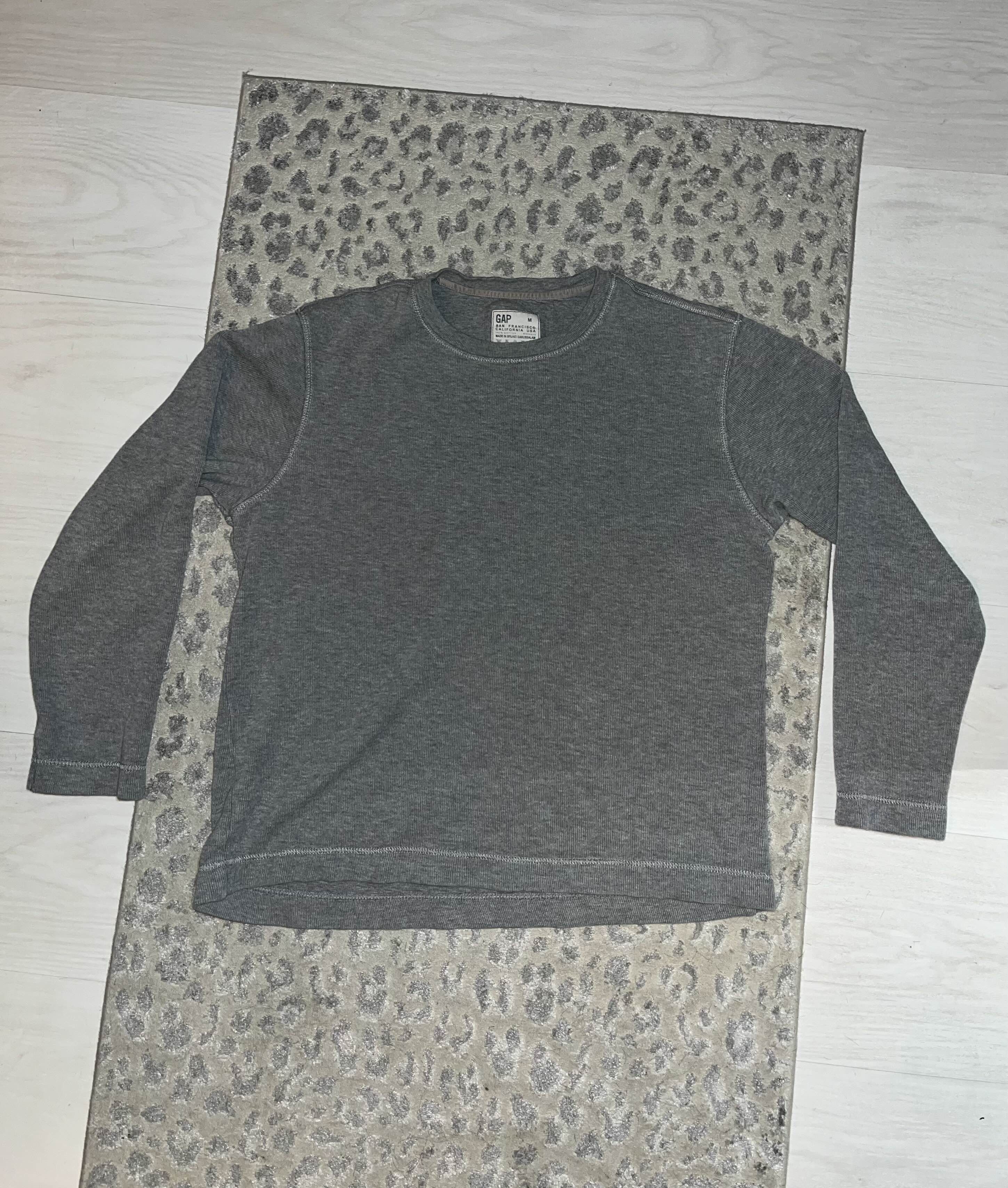 Gap × Vintage Y2K Gap Ribbed Gray Sweatshirt Size US M / EU 48-50 / 2 - 1 Thumbnail