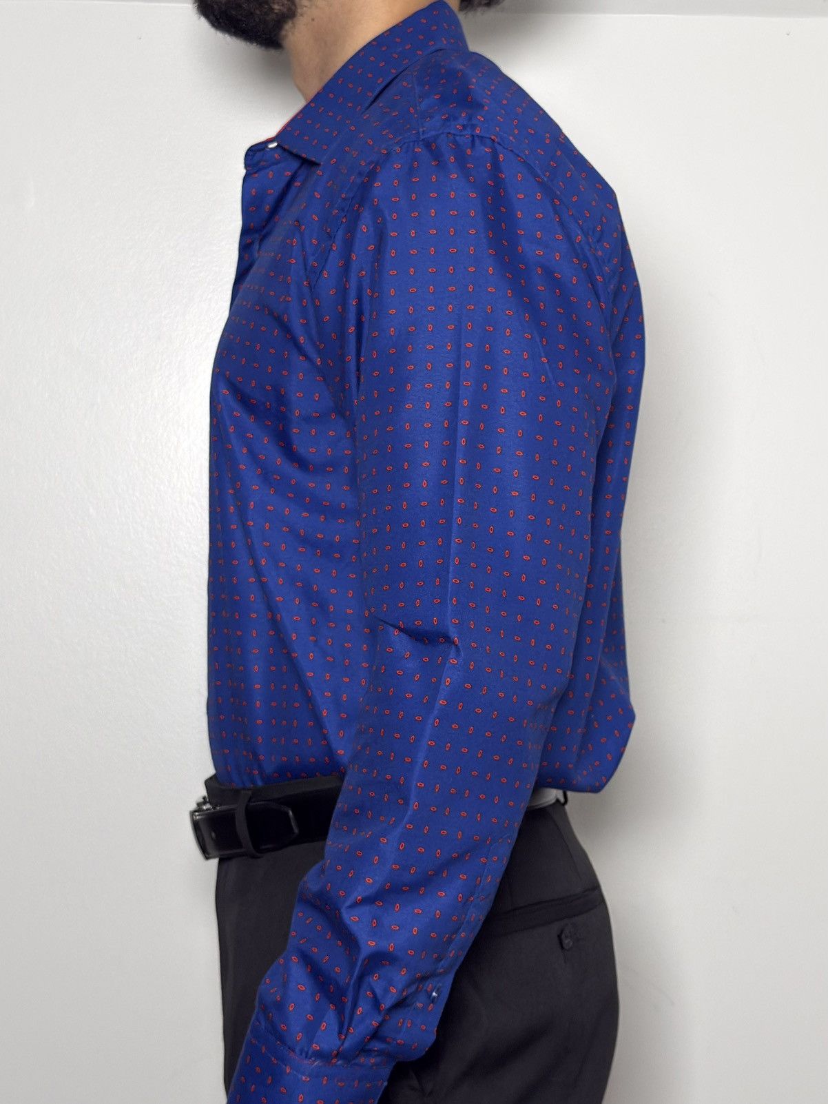 Nine West Nine West Blue Micro Dot Button-Up Shirt – Slim Fit L Size US L / EU 52-54 / 3 - 1 Thumbnail