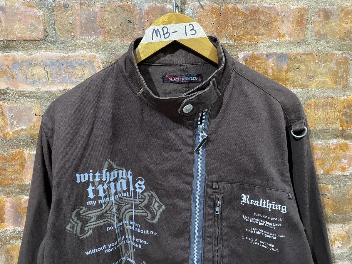 PPFM 🔥2000s Slash Number Japan Poem cross punk Jacket Size US M / EU 48-50 / 2 - 3 Thumbnail